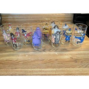 Vintage set of McDonald Characters Collectible Glasses 1977